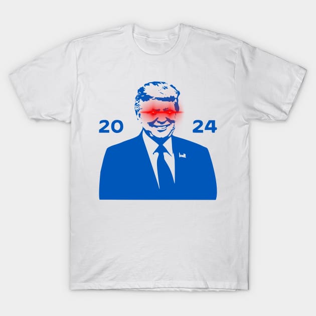 DARK TRUMP 2024 Dark Brandon Remix USA President (Blue) T-Shirt by MAR-A-LAGO RAIDERS